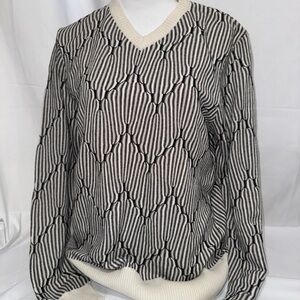 Kenneth Cole New York Mens Alternative Vneck Sweater Silk Cotton Cashmere M